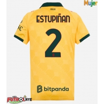 Camiseta AC Milan Pervis Estupinan #2 Tercera Equipación para mujer 2025-26 manga corta